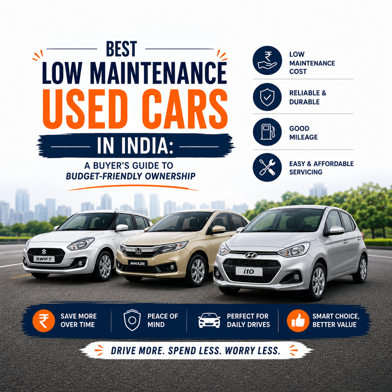 Best Low Maintenance Used Cars in India: A Buyer's Guide to Budget-Friendly Ownership
